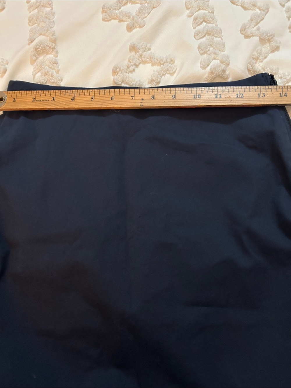 Everlane Navy Mini Skirt with Side Zip stretchy size 2 - Picture 6 of 8